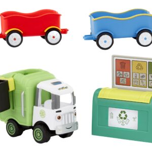 Little Tikes Let’s Go Cozy Coupe Garbage Truck Playset with Push and Play Vehicle for Floor or Tabletop Car Fun for Toddlers, Boys, Girls 3+ Years