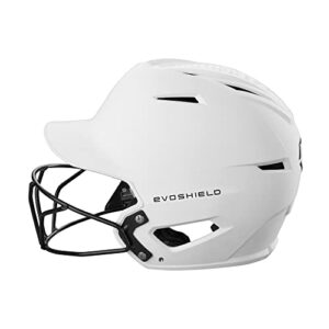 EvoShield XVT™ 2.0 Matte Batting Helmet with Facemask - Team White, Medium/Large