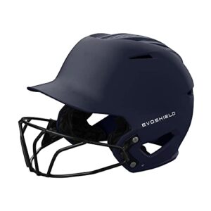 evoshield xvt™ 2.0 matte batting helmet with facemask - navy, small/medium