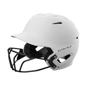 EvoShield XVT™ 2.0 Matte Batting Helmet with Facemask - Team White, Medium/Large