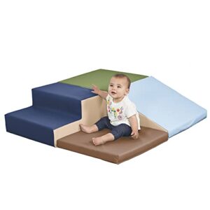 ECR4Kids SoftZone Junior Little Me Corner Climber, Beginner Playset, Earthtone, 4-Piece