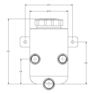 Holley 198-211 Power Steering Remote Reservoir Polished Aluminum