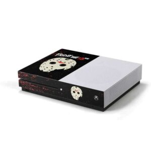 skinit decal gaming skin compatible with xbox one s console - officially licensed warner bros friday the 13th design