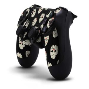 Skinit Decal Gaming Skin Compatible with PS4 Controller - Officially Licensed Warner Bros Friday The 13th Jason Voorhees Pattern Design