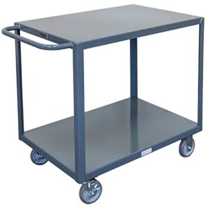 Global Industrial Steel Utility Cart w/2 Shelves, 1200 lb. Capacity, 30"L x 18"W x 35"H