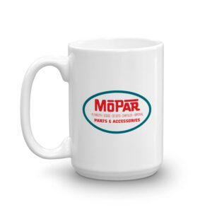 mopar circa 1954 logo white mug