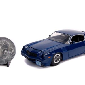 ModelToyCars Diecast Car w/Display Case - Chevy Camaro Z28 w/Collectible Coin, Stranger Things- Billy's Car - Jada 31110-1/24 Diecast Car