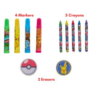 Innovative Designs Pokemon Kids Coloring Art and Sticker Set, 30 Pcs. & Craft Supplies with Pencil Case