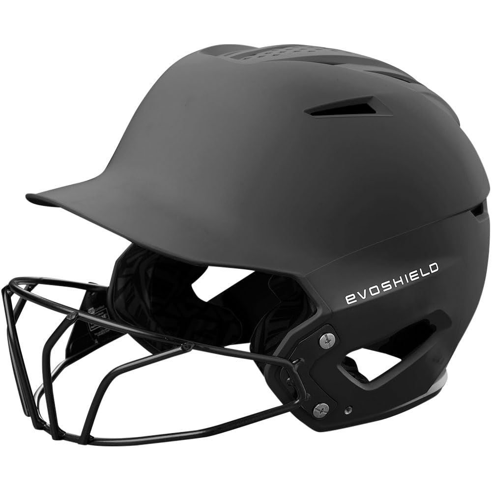 EvoShield XVT™ 2.0 Matte Batting Helmet with Facemask - Charcoal, Large/X-Large