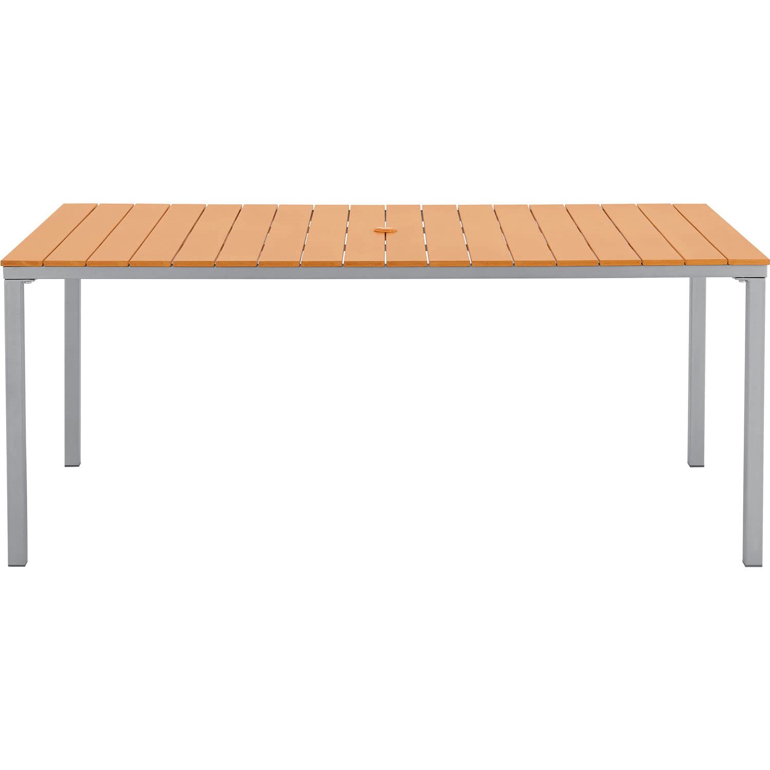 Global Industrial 70" Rectangular Resin Outdoor Dining Table, Tan