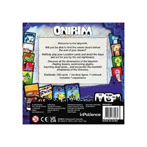 inPatience Onirim Card Game | Solo or Cooperative Two Player Strategy Game from The Oniverse | Fun Family Game | Ages 10+ | 1-2 Players | Average Playtime 15 Minutes | Made, Multicolor (INPAON12)