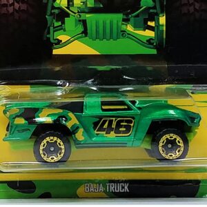 Hot Wheels Camouflage Truck Series - DWF46 ~ Metallic Green Baja 46 Truck ~ 7/8