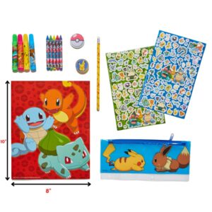 Innovative Designs Pokemon Kids Coloring Art and Sticker Set, 30 Pcs. & Craft Supplies with Pencil Case