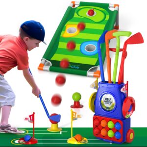 bennol upgraded kids toddler golf set, indoor outdoor outside golf toys gifts for 3 4 5 year old boys, 3 4 5 year old boys toys birthday gifts ideas, outdoor golf set toys game for kids boys