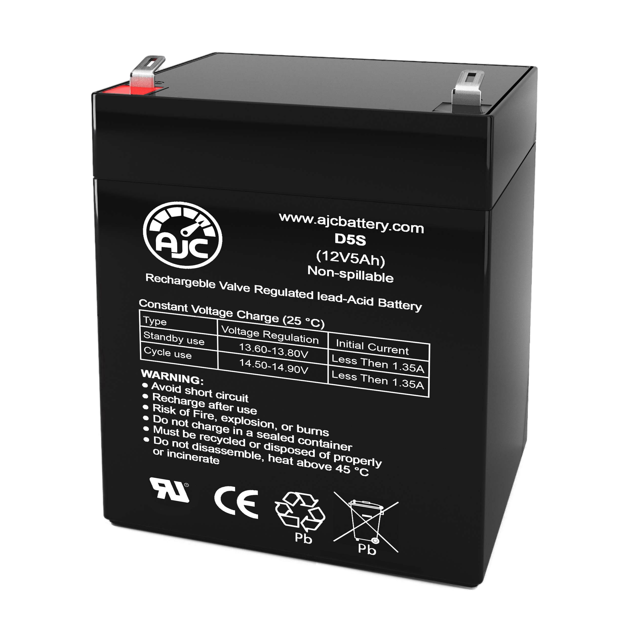 AJC Battery Compatible with Rock Wheels Lamborghini Urus Car Toy 12V 5Ah Ride-On Toy Battery