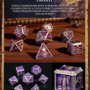 UD Unique Dice DND Metal Dice Set D&D Polyhedral Dice Set with Gift Box Metal Box DND Dice Set Polyhedron Dice for Dungeons and Dragons MTG D&D RPG Table Games D4 D6 D8 D10 D12 D20 Role Playing Game