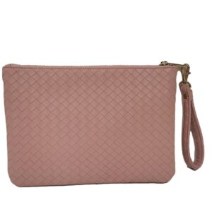 TRVL Design - Luxe Go-Go Wristlet - Woven Collection - Pink Sand