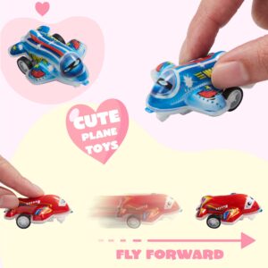 JOYIN 28 Pack Valentines Day Gift Card with Pull Back Airplanes, Mini Plane Toy Kits with Greeting Cards for Birthday Valentine Party Favor, Classroom Treat Gift Exchange, School Game Prize