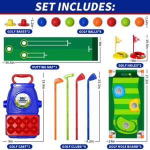 Bennol Upgraded Kids Toddler Golf Set, Indoor Outdoor Outside Golf Toys Gifts for 3 4 5 Year Old Boys, 3 4 5 Year Old Boys Toys Birthday Gifts Ideas, Outdoor Golf Set Toys Game for Kids Boys