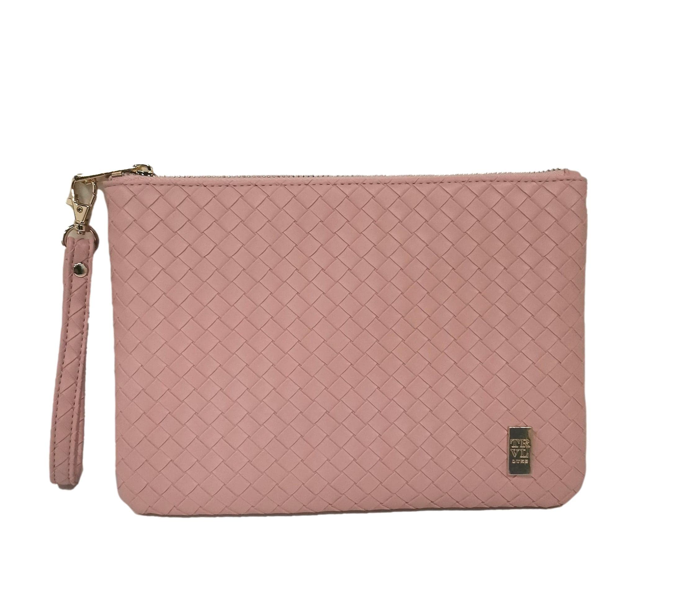 TRVL Design - Luxe Go-Go Wristlet - Woven Collection - Pink Sand