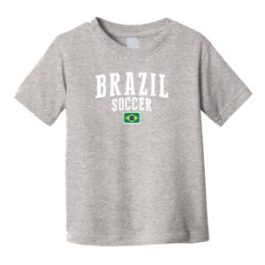 Brazil toddler soccer T-shirt Flag and letters national team for boys girls