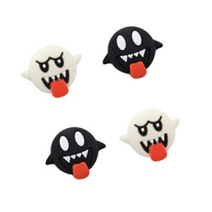 switch thumb grips ghost, cute luminous ghost thumb grips for nintendo switch, soft silicone joystick cover compatible with nintendo switch/switch oled/switch lite - (two sets)