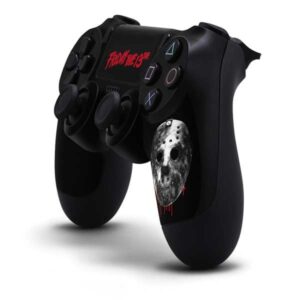 Skinit Decal Gaming Skin Compatible with PS4 Controller - Officially Licensed Warner Bros Friday The 13th Jason Voorhees Dripping Mask Design