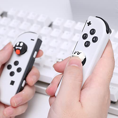 Switch Thumb Grips Ghost, Cute Luminous Ghost Thumb Grips for Nintendo Switch, Soft Silicone Joystick Cover Compatible with Nintendo Switch/Switch OLED/Switch lite - (Two Sets)