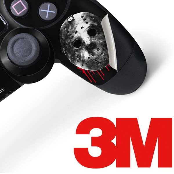 Skinit Decal Gaming Skin Compatible with PS4 Controller - Officially Licensed Warner Bros Friday The 13th Jason Voorhees Dripping Mask Design