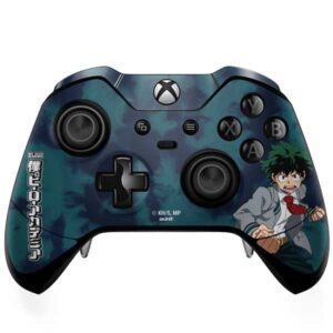 skinit decal gaming skin compatible with xbox one elite controller - officially licensed crunchyroll izuku midoriya uniform design