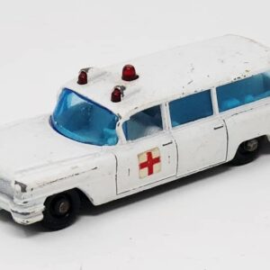 1965 Lesney White #54 Die--cast S&S Rescue Ambulance Red Domes - 69mm