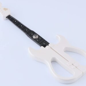 Nikken Cutlery Guitar Scissor SekiSound Pearl White with a stand (Gift Box Included) Hobby Tool SS-35PW