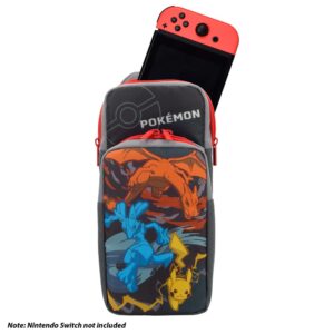 Nintendo Switch Adventure Pack (Pikachu, Charizard, and Lucario) Travel Bag - Officially Licensed by Nintendo & Pokémon