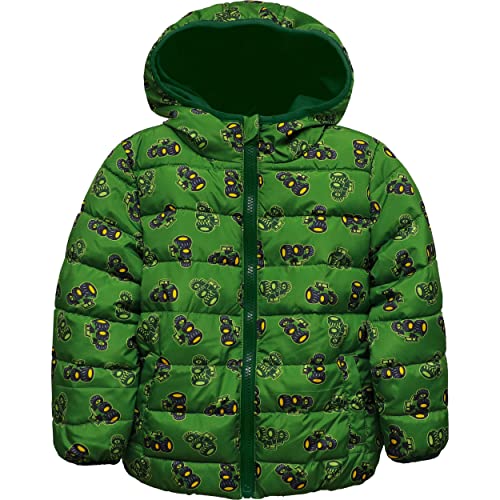 John Deere Boys Toddler Tractor Outerwear Coat Winter Jacket, Green, 2T US