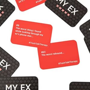 DSS Games My Ex [A Deck of Conversation Starters] - to Trash Talk Your Ex at Girls Night. Share Relatable Stories of Relationships Gone Wrong