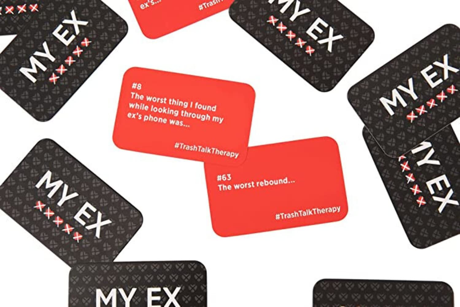 DSS Games My Ex [A Deck of Conversation Starters] - to Trash Talk Your Ex at Girls Night. Share Relatable Stories of Relationships Gone Wrong