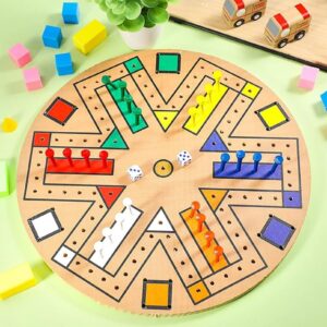 Fast Track Board Games - Family Board Game for 3-6 Players, 6 Colors, 24 Chess Pieces, Suitable for Family, Friends, and Kids()