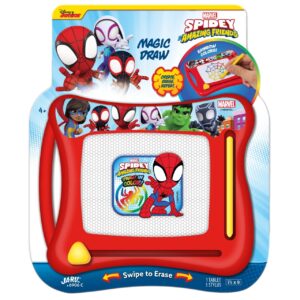 ja-ru marvel spiderman magic magnetic drawing board (1 toy) draw, sketch & doodle tablet for kids, boys & girls. car trip game & activity travel toys. mess-free educational learning pad. c-6906-1s