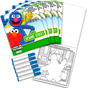 Sesame Street Imagine Ink Coloring Book Set for Girls Boys - 12 Pack No Mess Coloring Books with Stickers, More (Elmo Sesame Street Party Supplies)