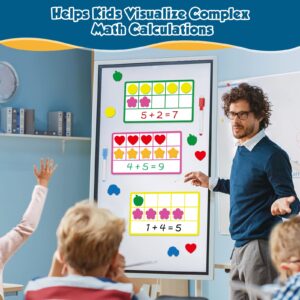 Torlam Magnetic Ten Frame Set, Math Games for Kids Math Manipulatives Elementary Kindergarten Preschool Classroom Must Haves, Math Counters Toddler Learning Toys Game for Homeschool Special Education