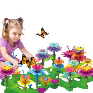 Toys for 3 4 5 6 Years Old Girls Boys Flower Garden Building Blocks STEM Creative Educational Toys Christmas Birthday Gifts for 3 4 5 6 Year Old Girls Kids Toddlers Preschool 3-6 yr Old Girl-102pcs