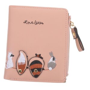 tendycoco 1pc critter print wallet change pouch foldable coin purse credit holder fashion wallet casual women wallet coin pocket leather women wallet pu bag short coin pouch