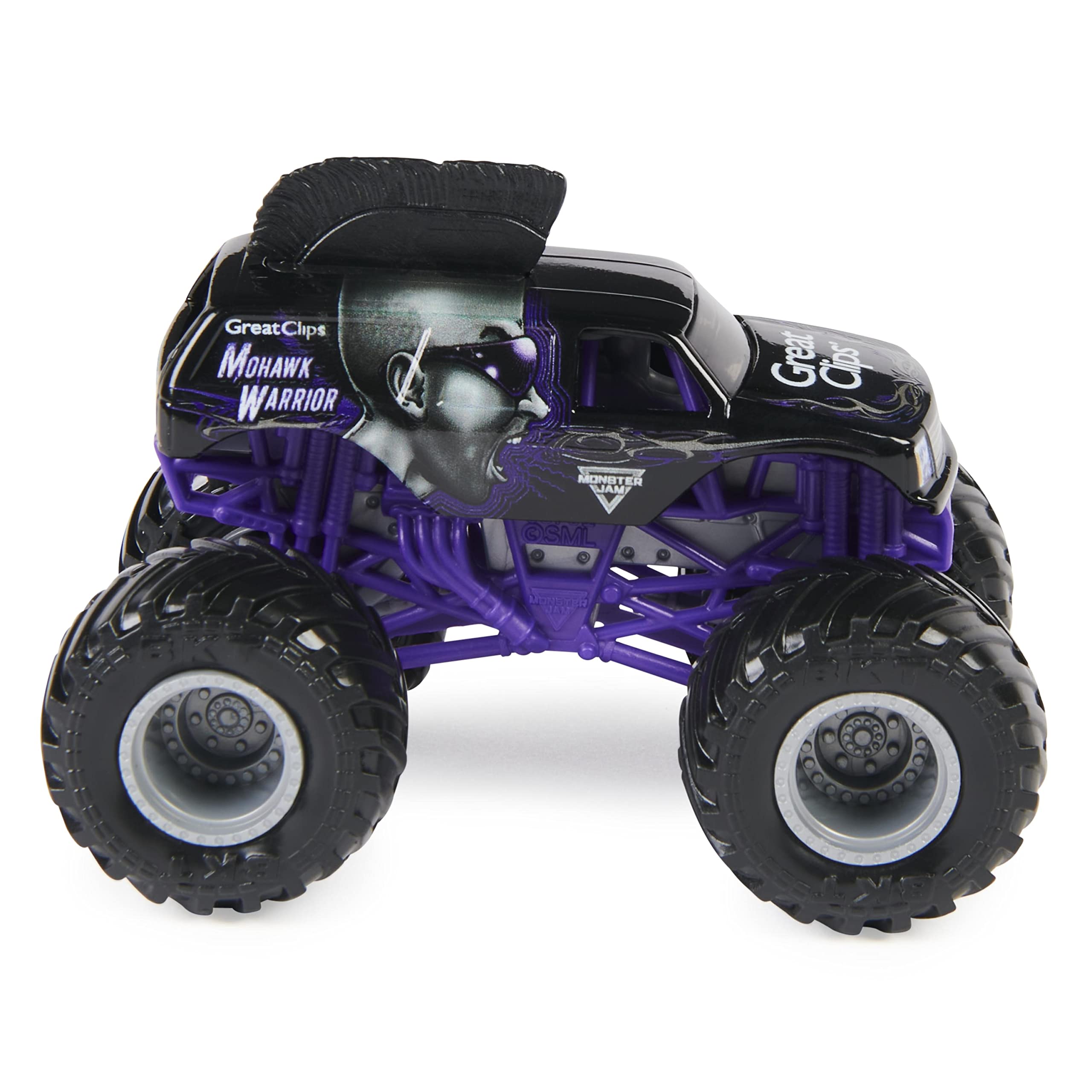 Monster Jam 2022 Spin Master 1:64 Diecast Truck with Bonus Accessory: Arena Favorites Mohawk Warrior