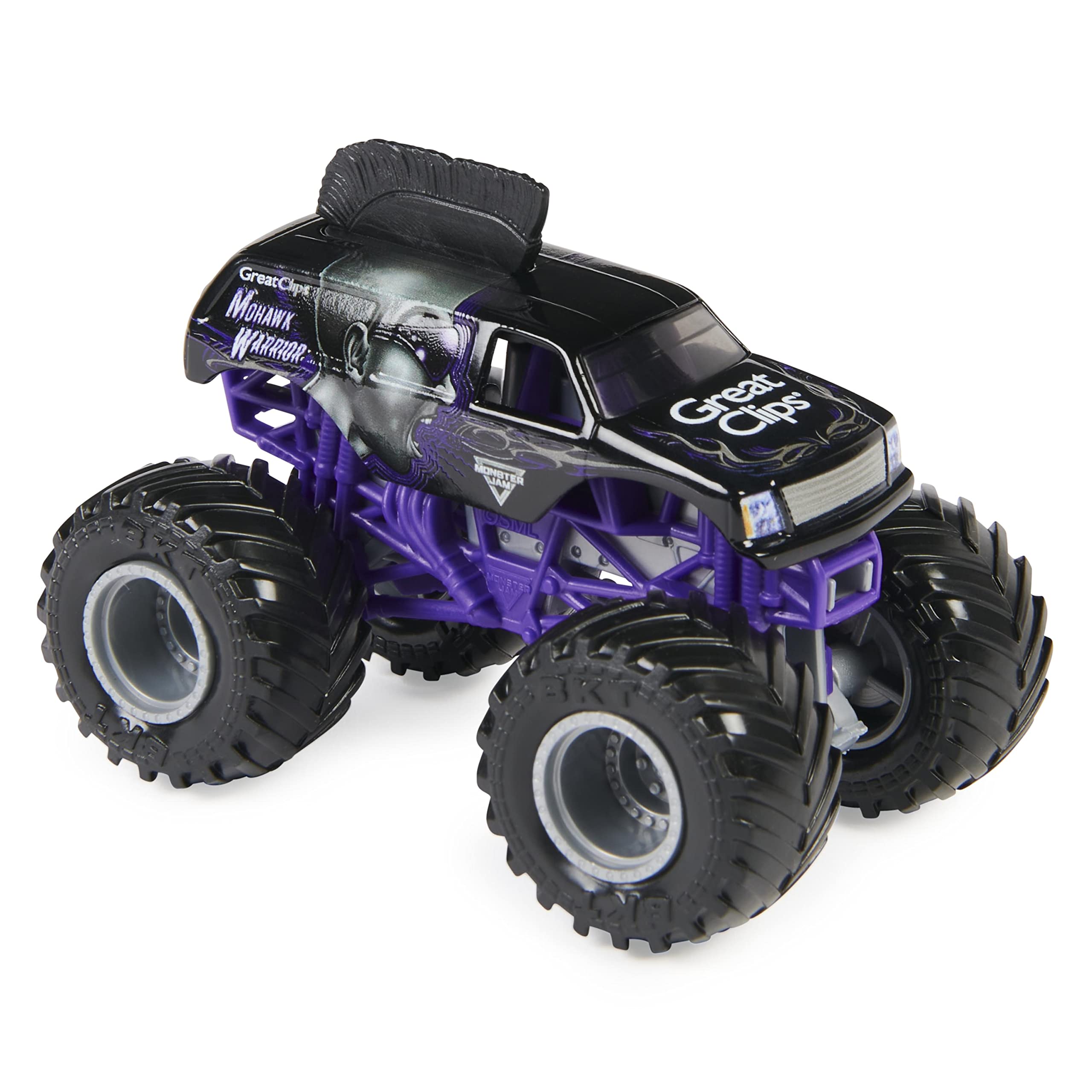 Monster Jam 2022 Spin Master 1:64 Diecast Truck with Bonus Accessory: Arena Favorites Mohawk Warrior