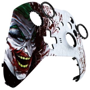 eXtremeRate Clown Hahaha Replacement Faceplate Cover for Xbox One Elite Controller Series 2 (Model 1797), Soft Touch Front Housing Shell Case & Accent Rings for Xbox Elite Series 2 Core Controller