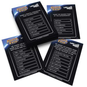 Family FEUD Late Late Night Edition Card Game, Anything but Family-Friendly, 400 Naughty Survey Questions, Complementary Sound Effects from The Show with Gamestar App