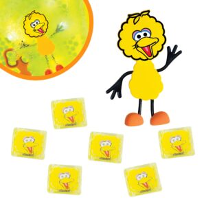 Glo Pals x Sesame Street Big Bird Water-Activated Bath Toy with 6 Reusable Light-Up Cubes for Sensory Play