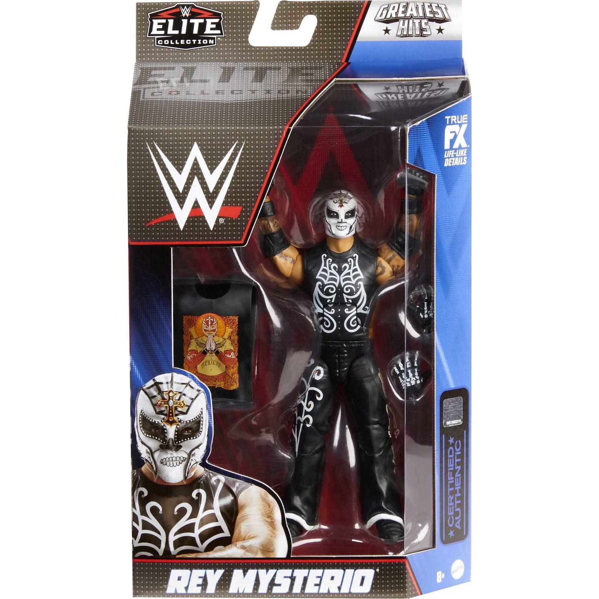 WWE Rey Mysterio The Greatest Hits Elite Collection Series 1 Wrestling Action Figure Toy, (GDF60)