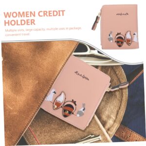 TENDYCOCO 1pc Critter Print Wallet Change Pouch Foldable Coin Purse Credit Holder Fashion Wallet Casual Women Wallet Coin Pocket Leather Women Wallet Pu Bag Short Coin Pouch