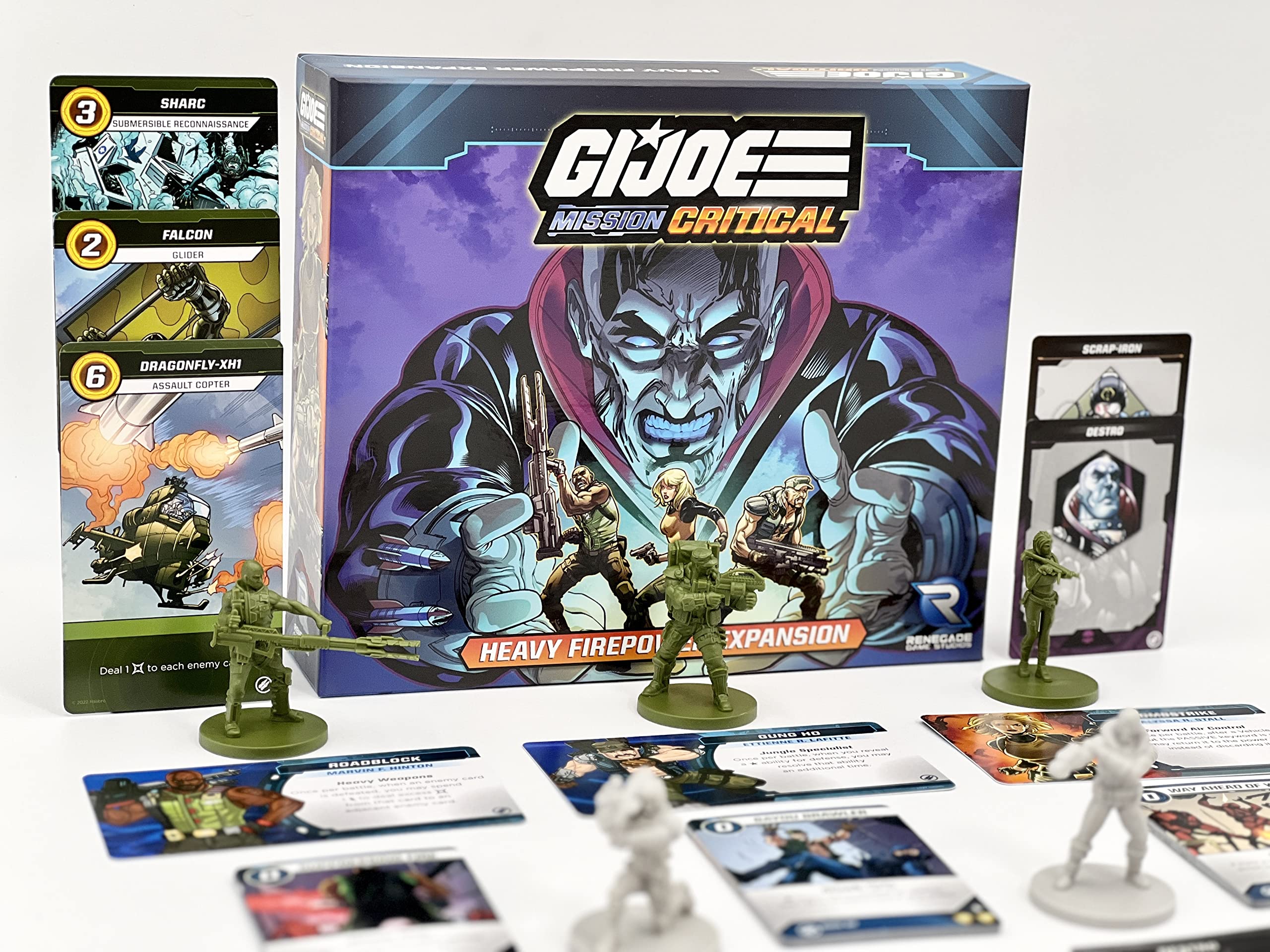 Renegade Games Studios G.I. Joe Mission Critical: Heavy Firepower Expansion - Cooperative Board Game, Role Playing Game, Renegade Game Studios, Ages 14+, 2-5 Players, 45-60 Minute Playing Time